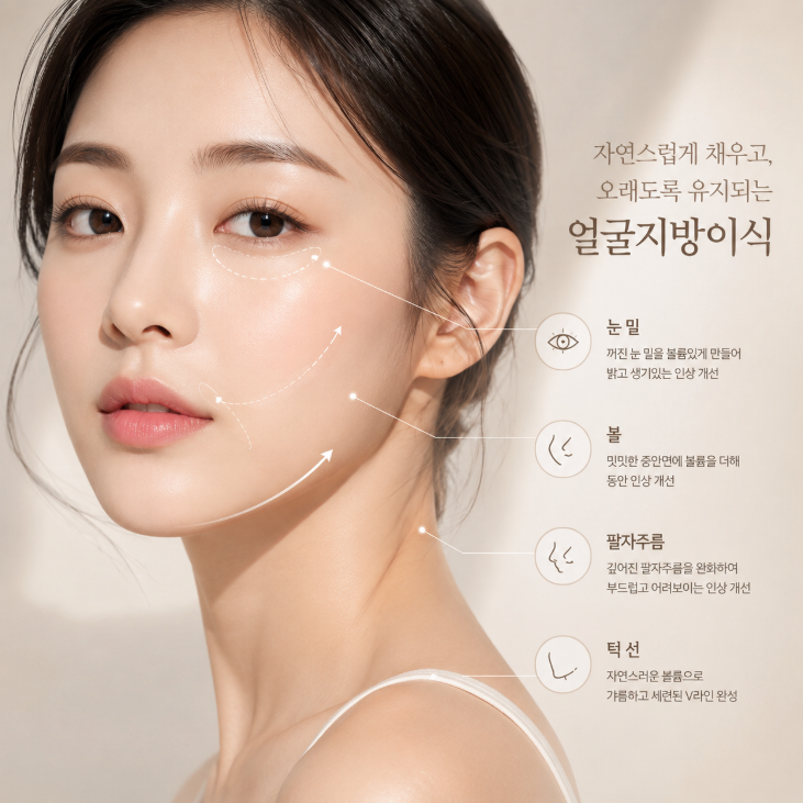 How are the duration and engraftment rate of facial fat grafting determined? (Written directly by the director) 사진 9