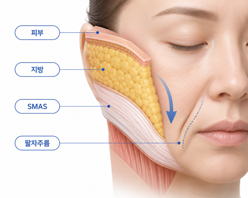 안면거상, 팔자주름 개선은 '당기는 방향'이 중요합니다 사진 3