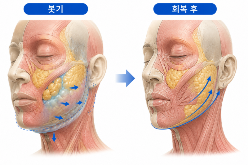 민트실리프팅 부작용, 딤플·처짐이 생기는 이유와 회복 과정 사진 6