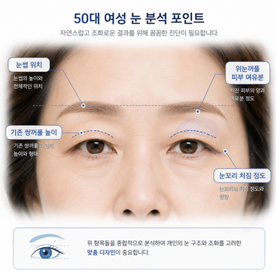 50대 상안검, 쌍꺼풀수술과 무엇이 다를까요? 사진 10