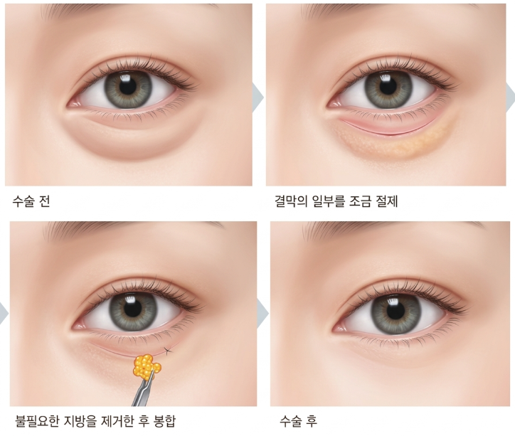 눈밑하안검수술, 불룩한 눈밑 지방까지 한 번에 정리될까요? 사진 5