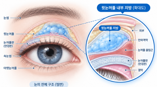 눈두덩이지방제거, 눈이 답답하고 부어 보인다면 원인은 지방일까?